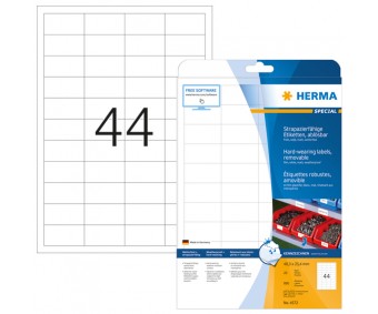 Eemaldatavad etiketid Herma - 48,3x25,4mm, 20 lehte